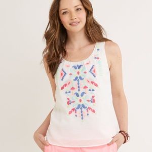 Vineyard Vines Medallion Embroidered Top
